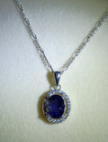 Deep purple faceted IOLITE pendant