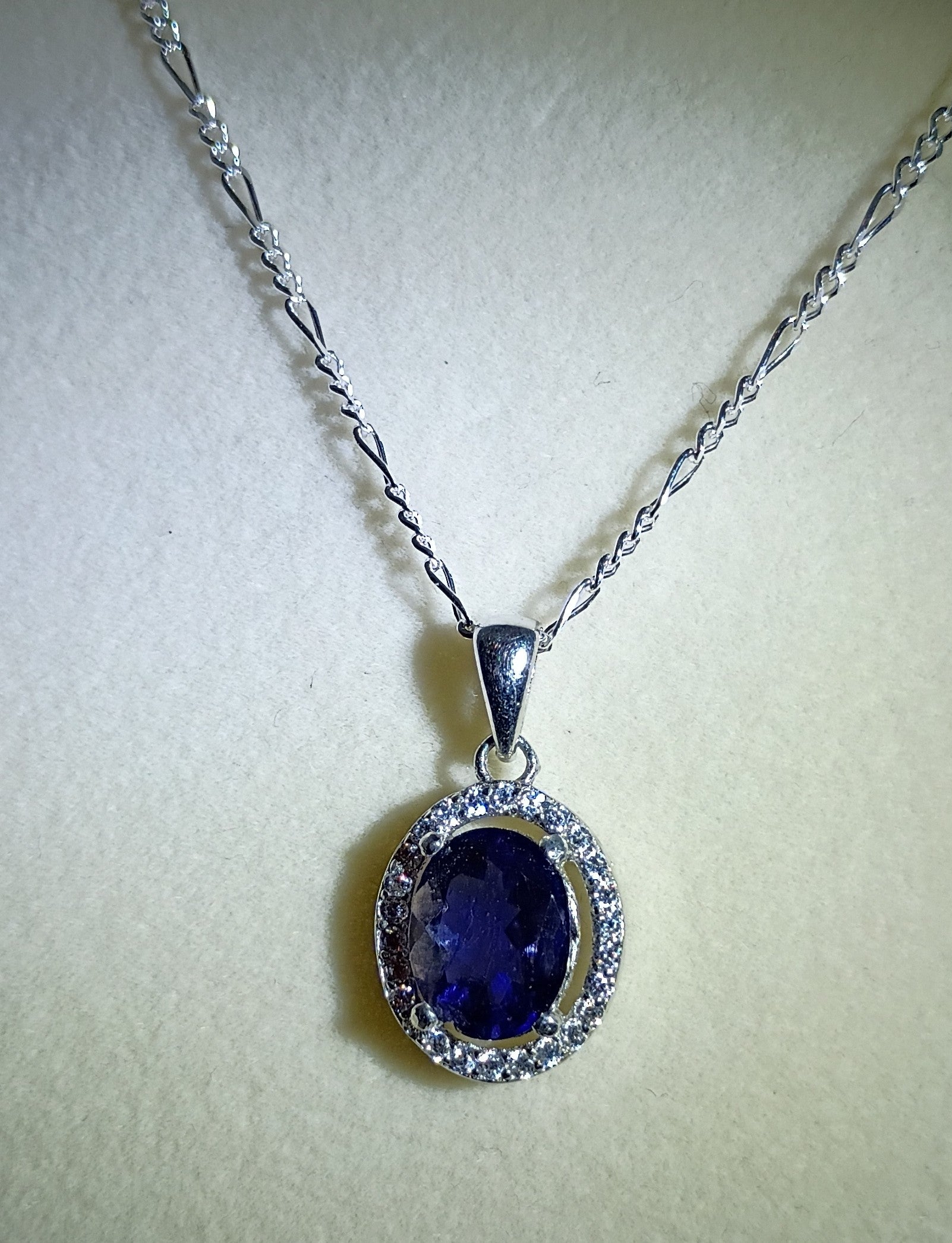 Deep purple faceted IOLITE pendant