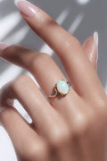 Australian White Opal Ring