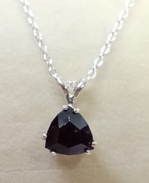 Unique Trillion Cut Garnet Pendant