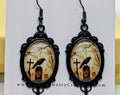 Raven in Cemetery earrings