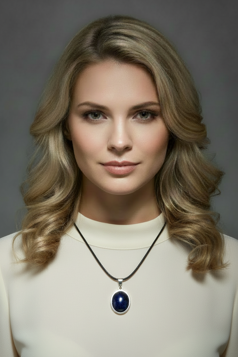 Blue Splendor necklace with lighter top