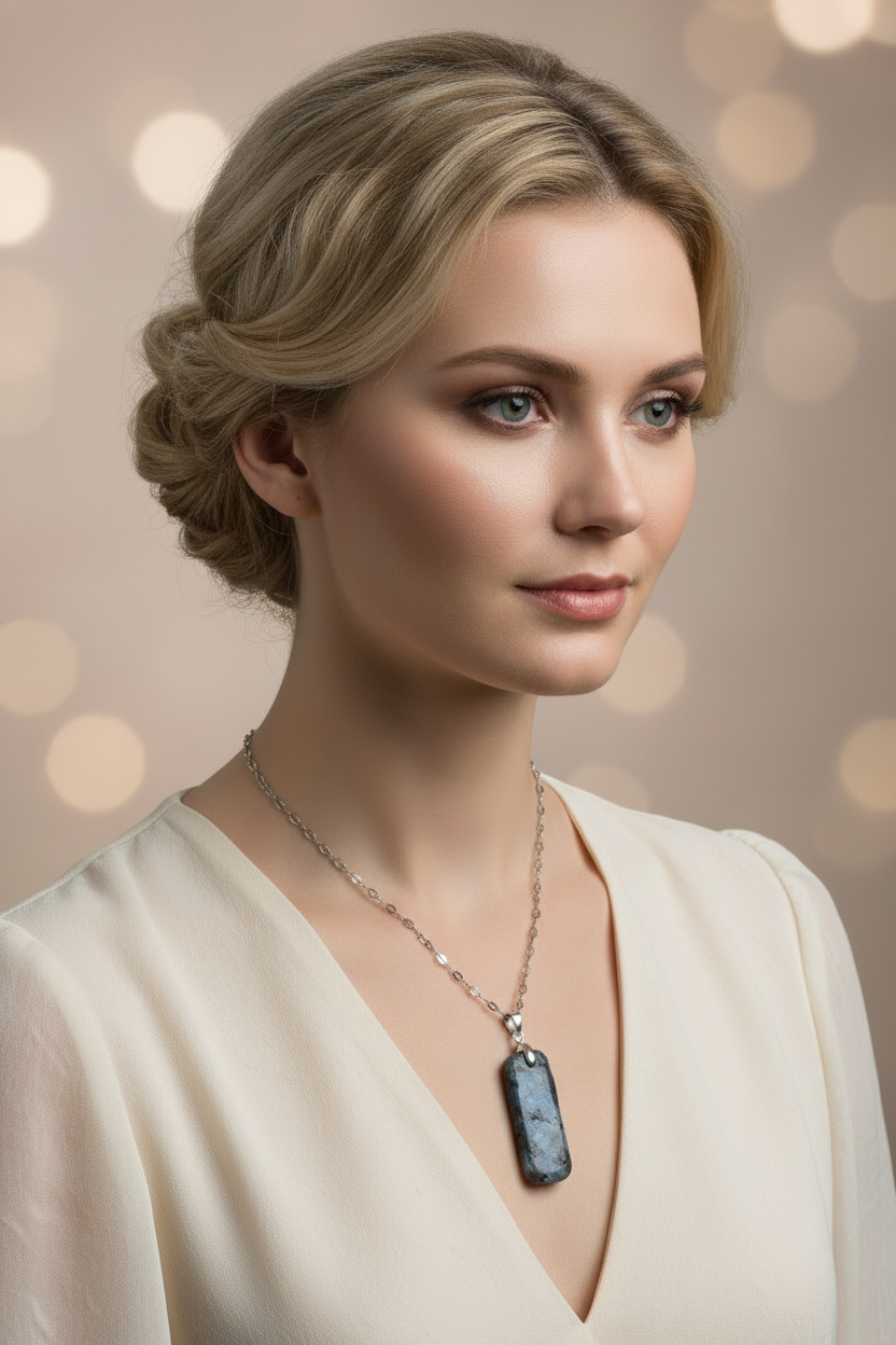 Ocean Depths Pendant Model Photography - Smaller Size