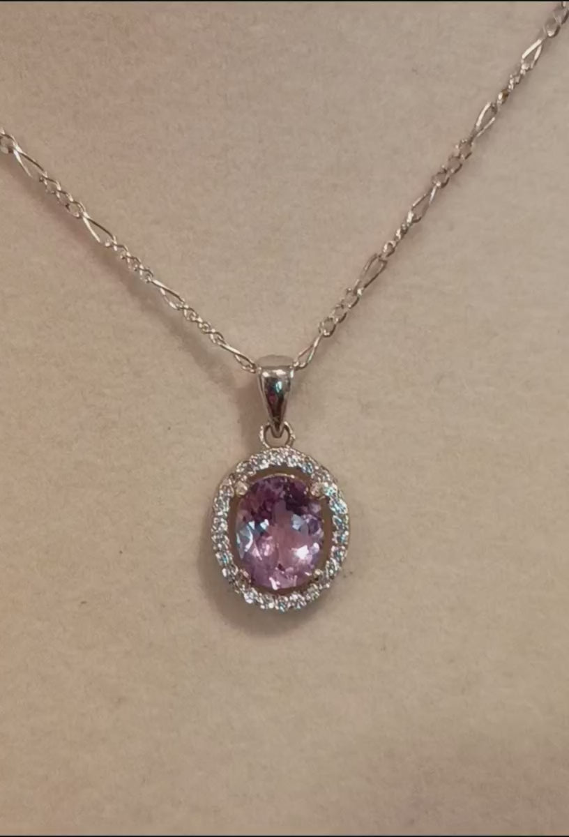 Amethyst CZ Necklace