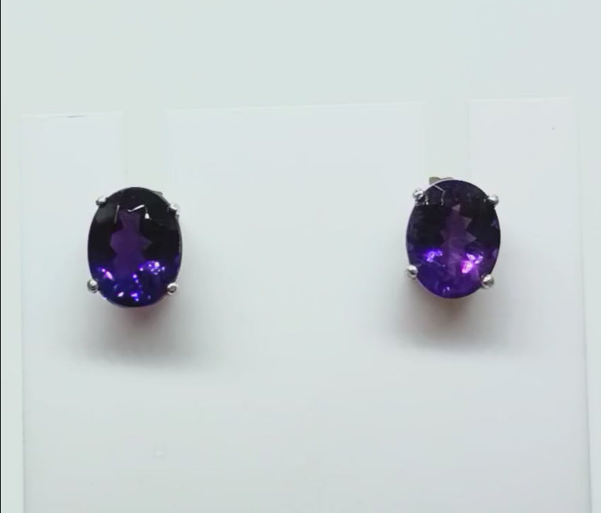 Dark Amethyst Earrings