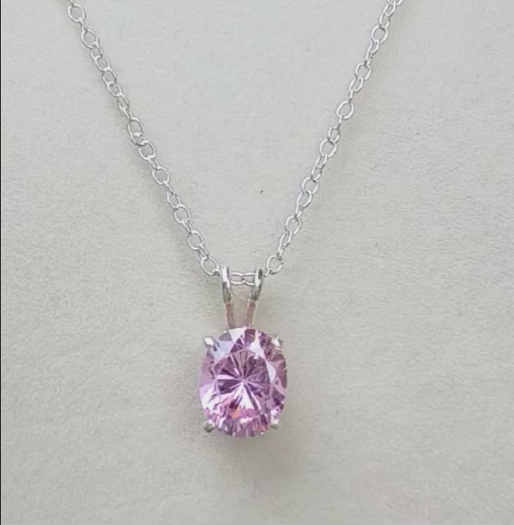 Radiant Cut Cubic Zirconia Pendant