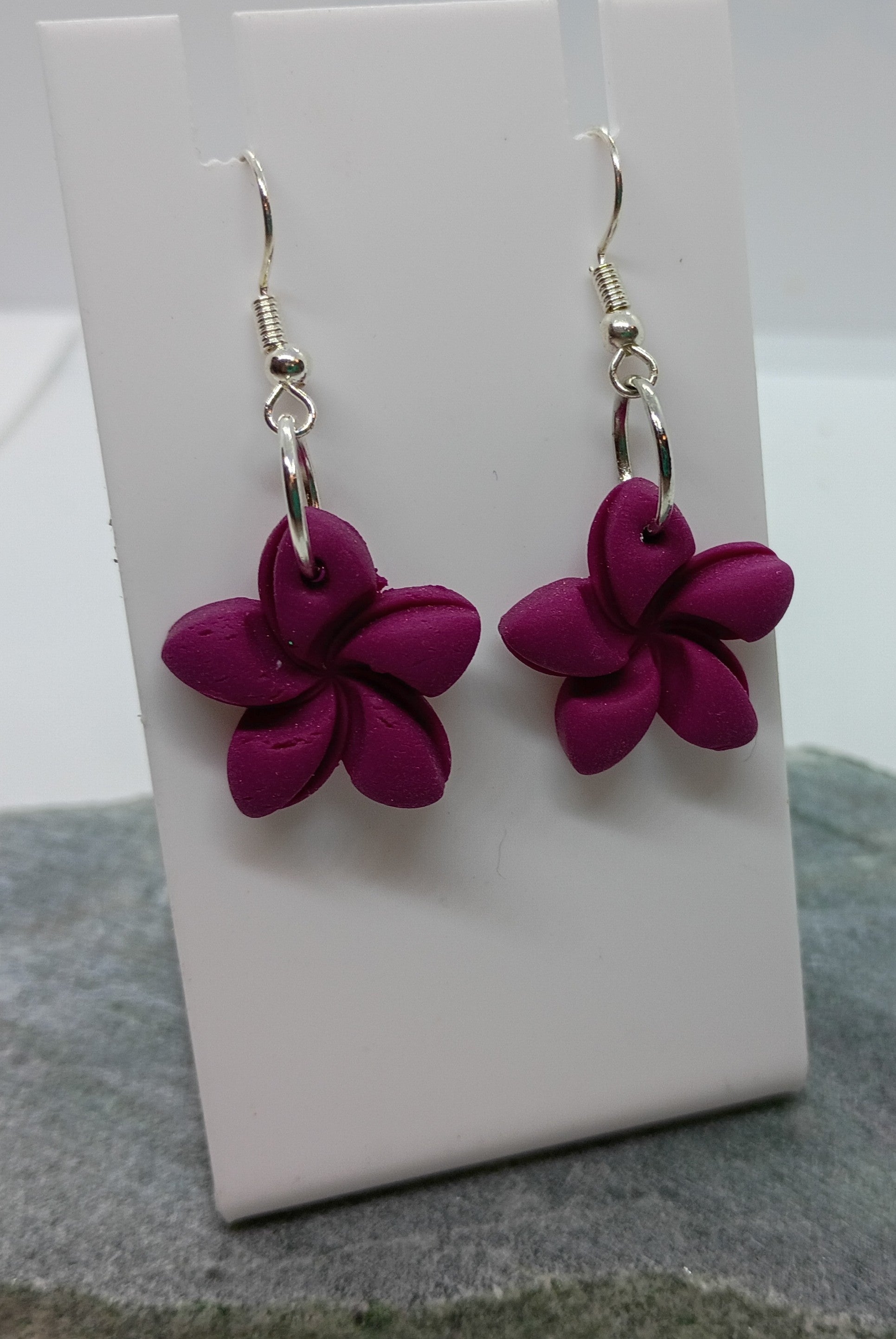 Red Flower Earrings