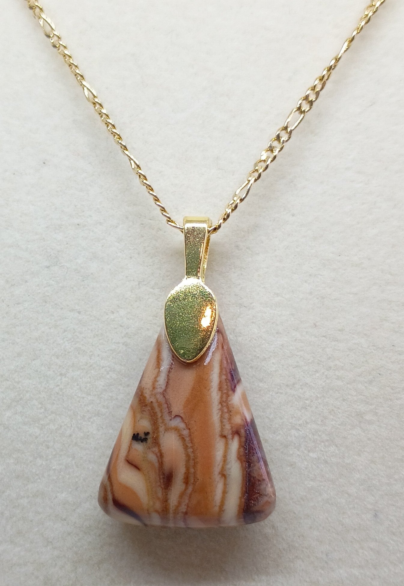 Banded Rhyolite Triangle pendant