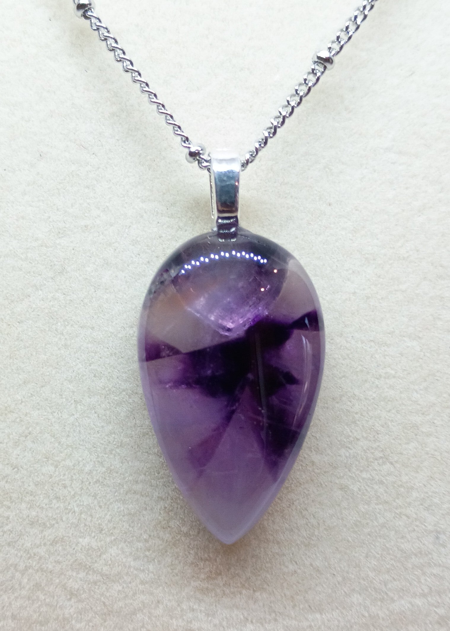Amethyst Teardrop Pendant #2
