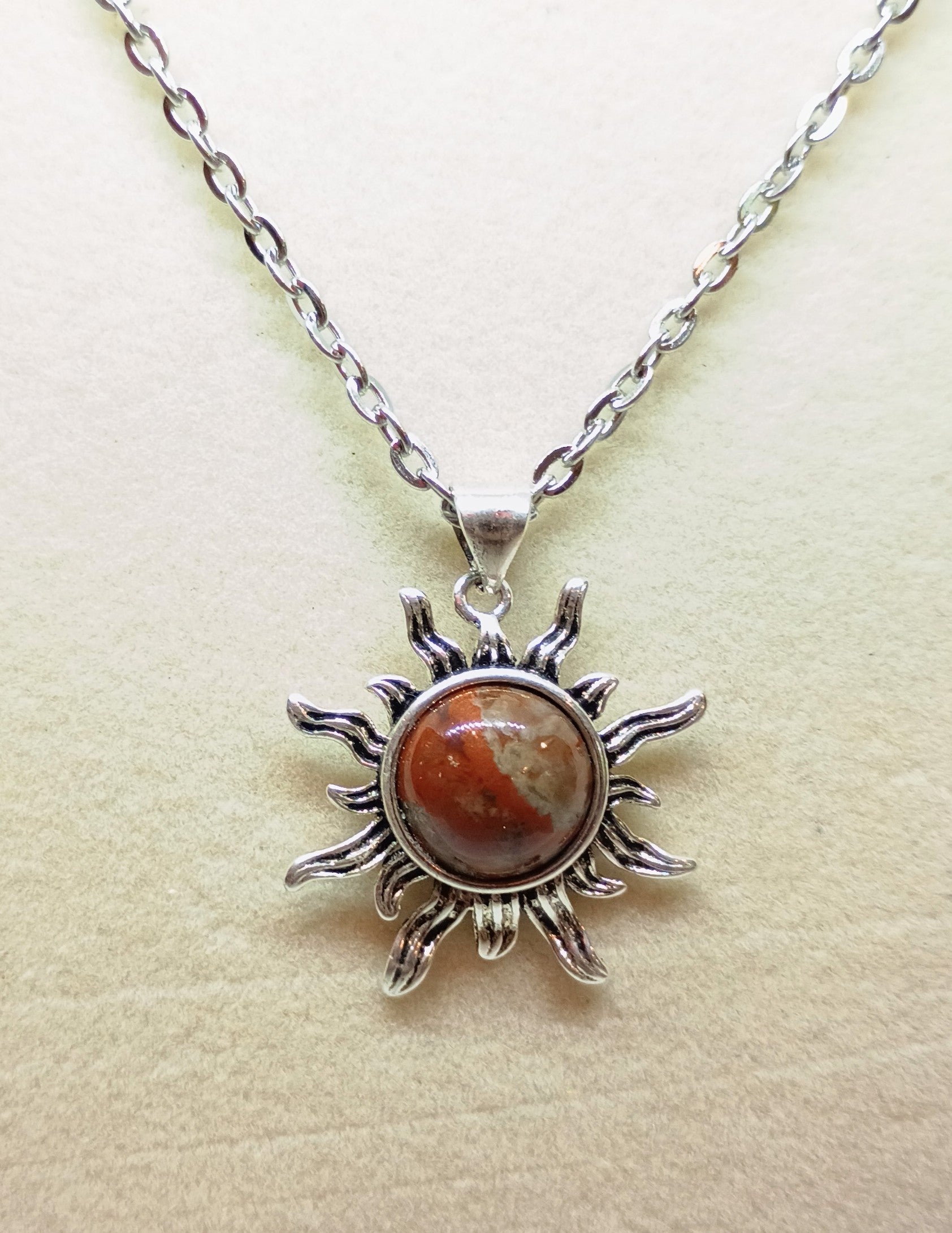 Carnelian Agate Sun Pendant