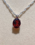 Garnet Pendant & Chain