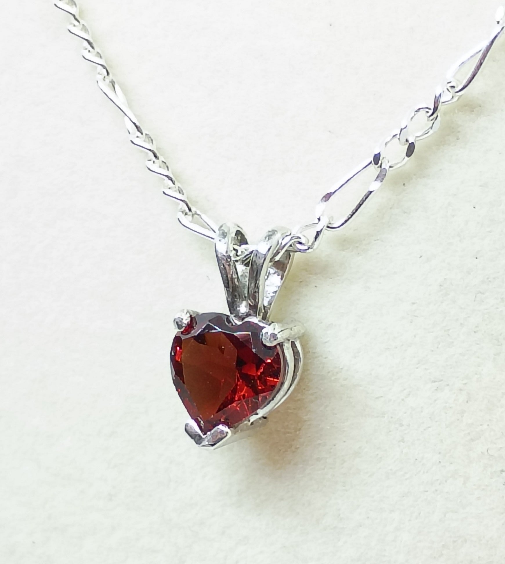 Garnet Heart Pendant