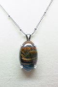 Tiger's Iron Pendant with Chain