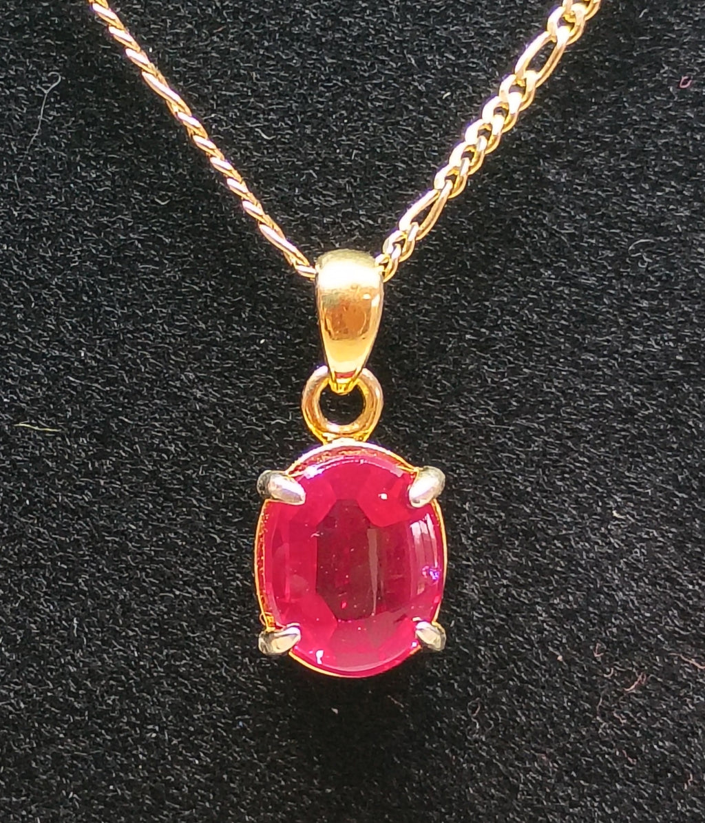 Ruby Solitaire Pendant