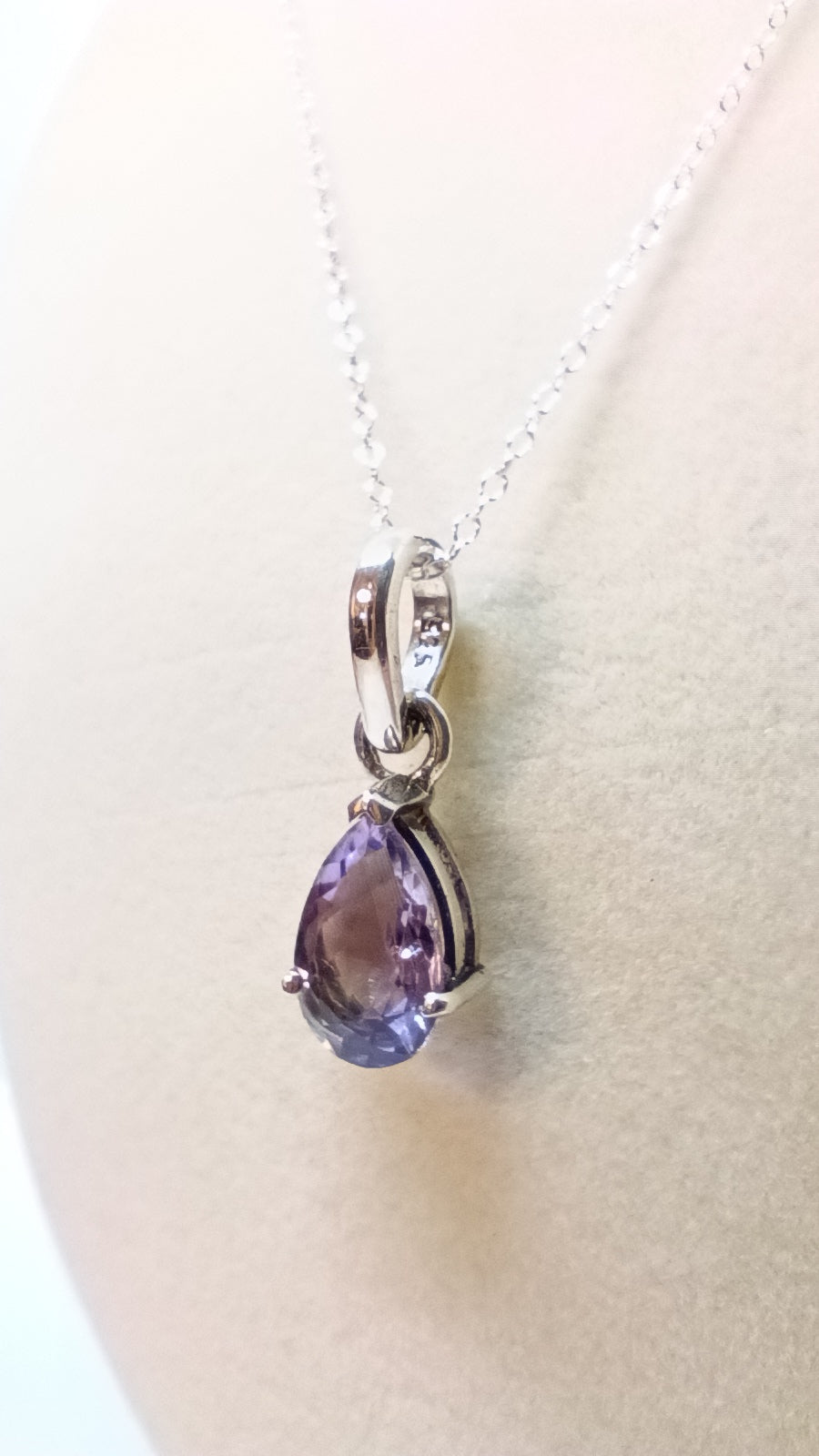 Amethyst Teardrop Necklace