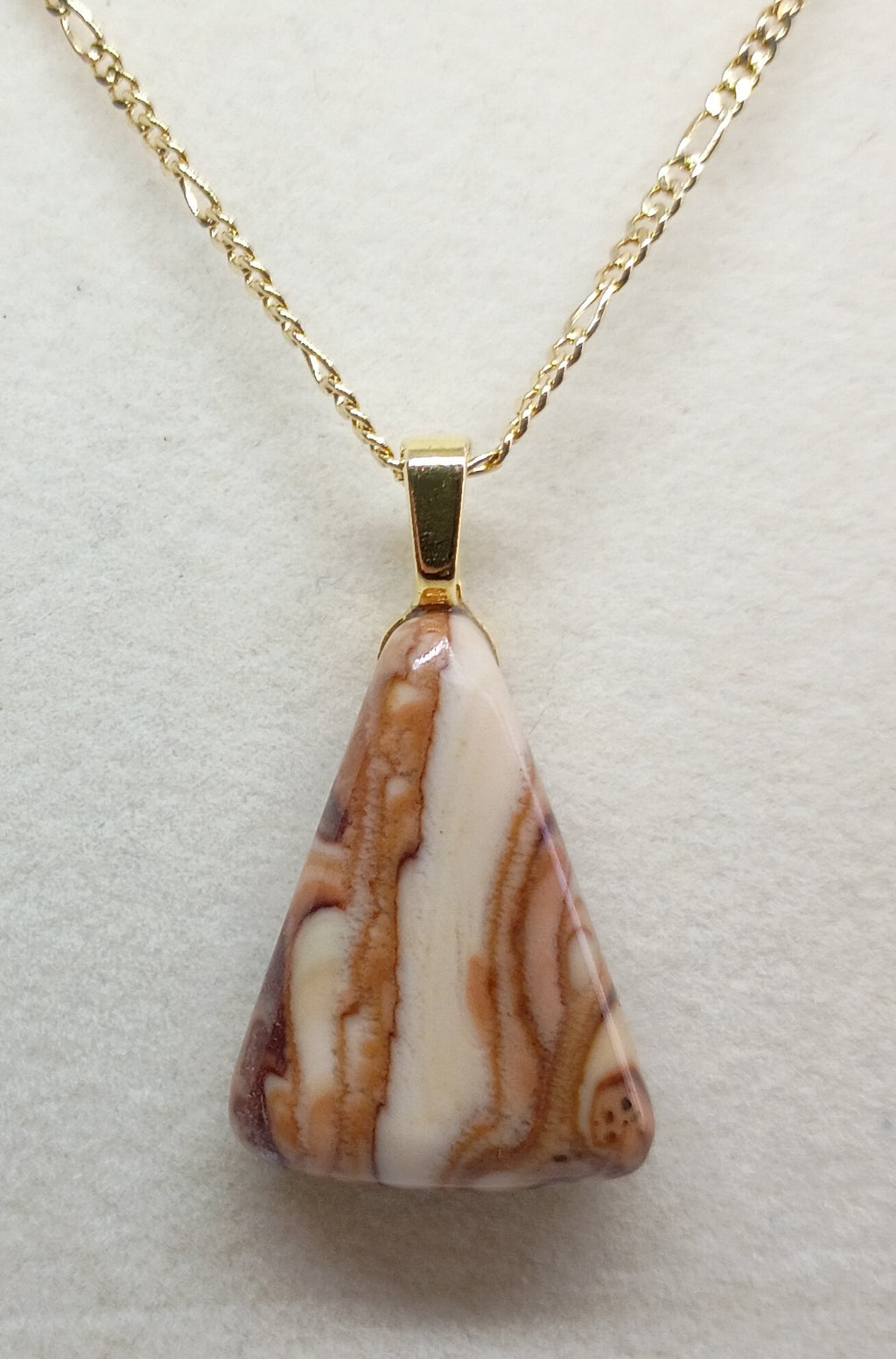 Banded Rhyolite Triangle pendant
