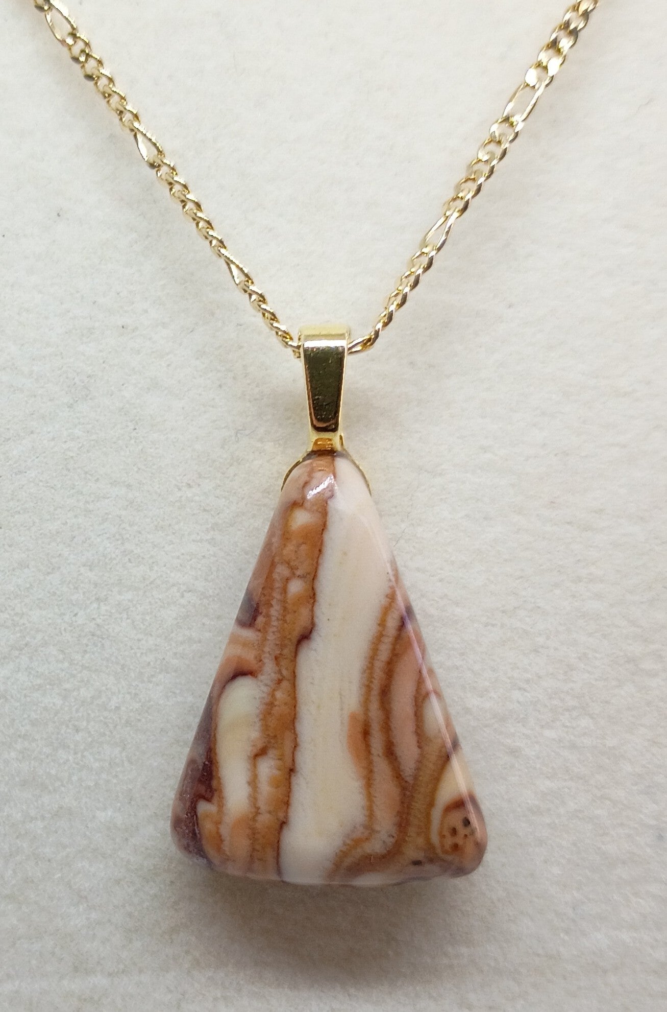 Banded Rhyolite Triangle pendant