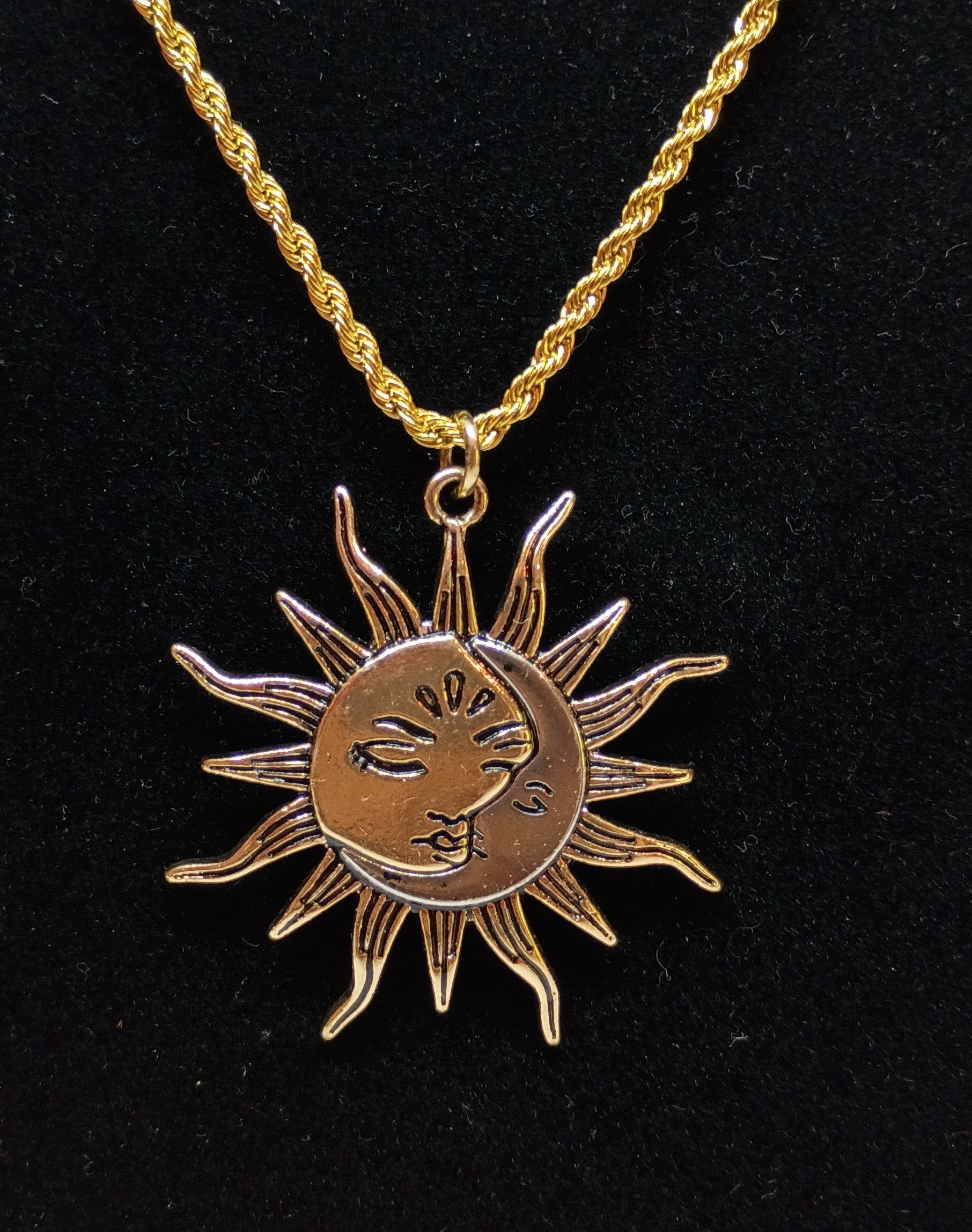 Two Toned Sun Pendant
