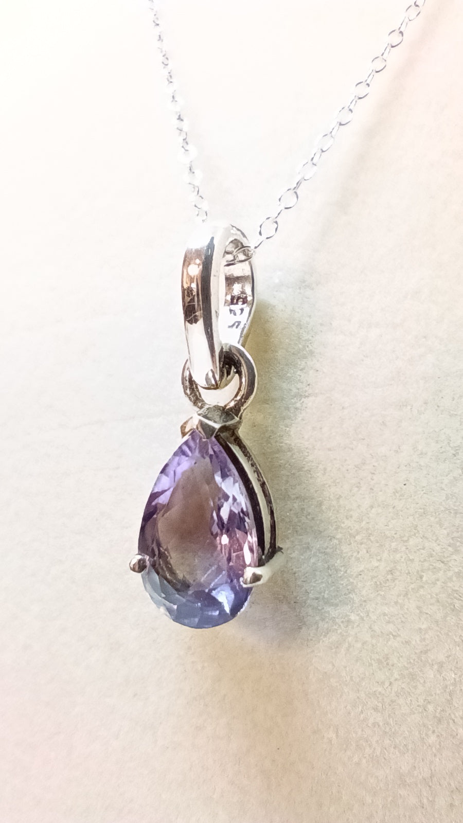 Amethyst Teardrop Necklace