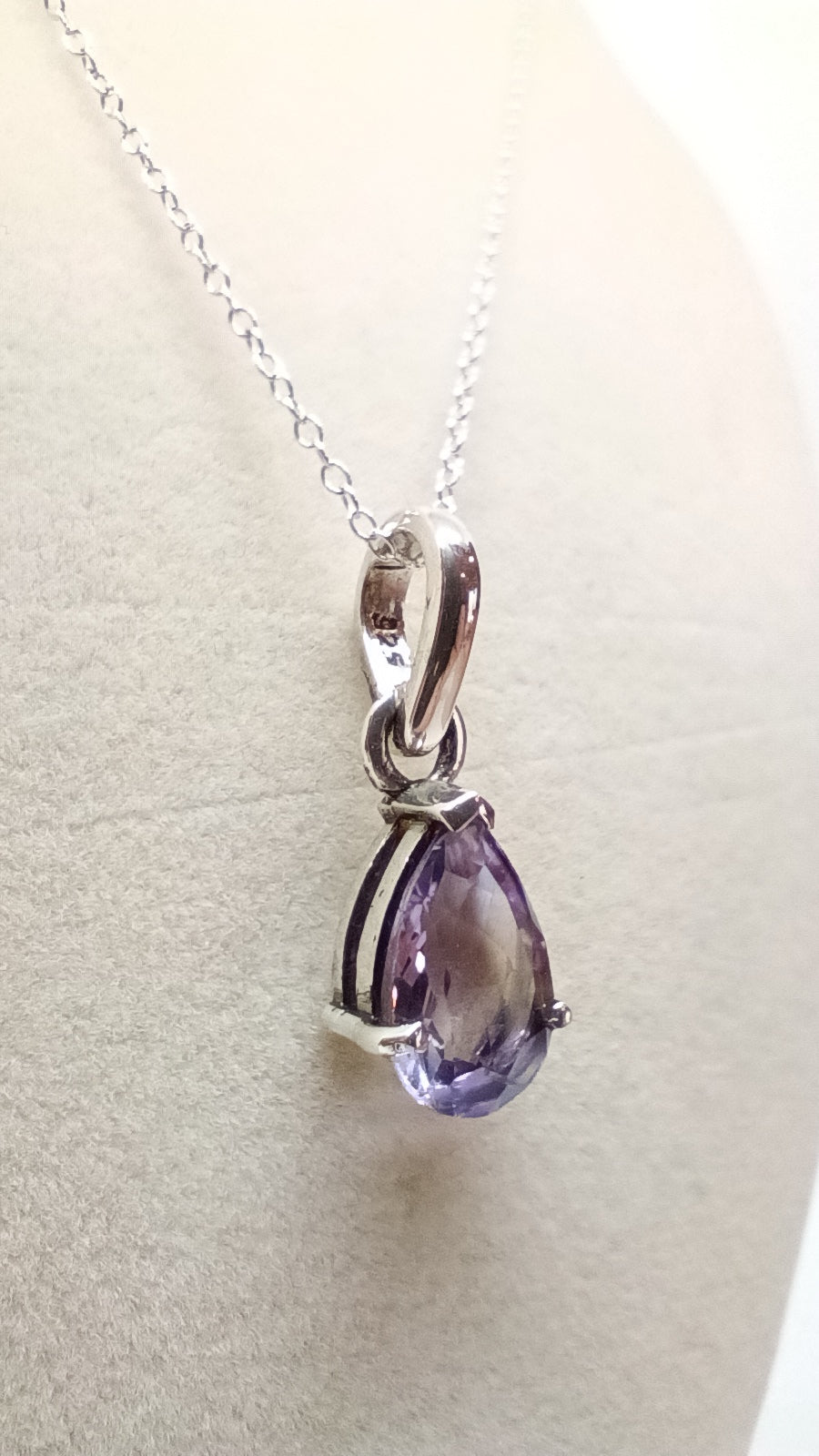Amethyst Teardrop Necklace