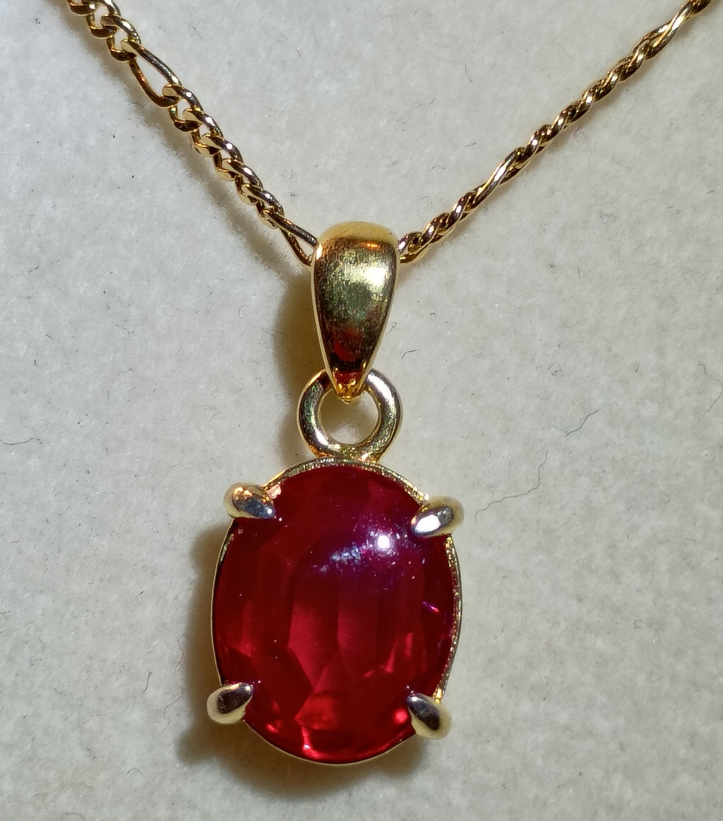 Ruby Solitaire Pendant