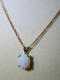 White Australian Fire Opal Necklace