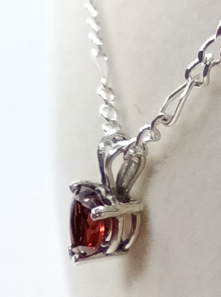 Garnet Heart Pendant