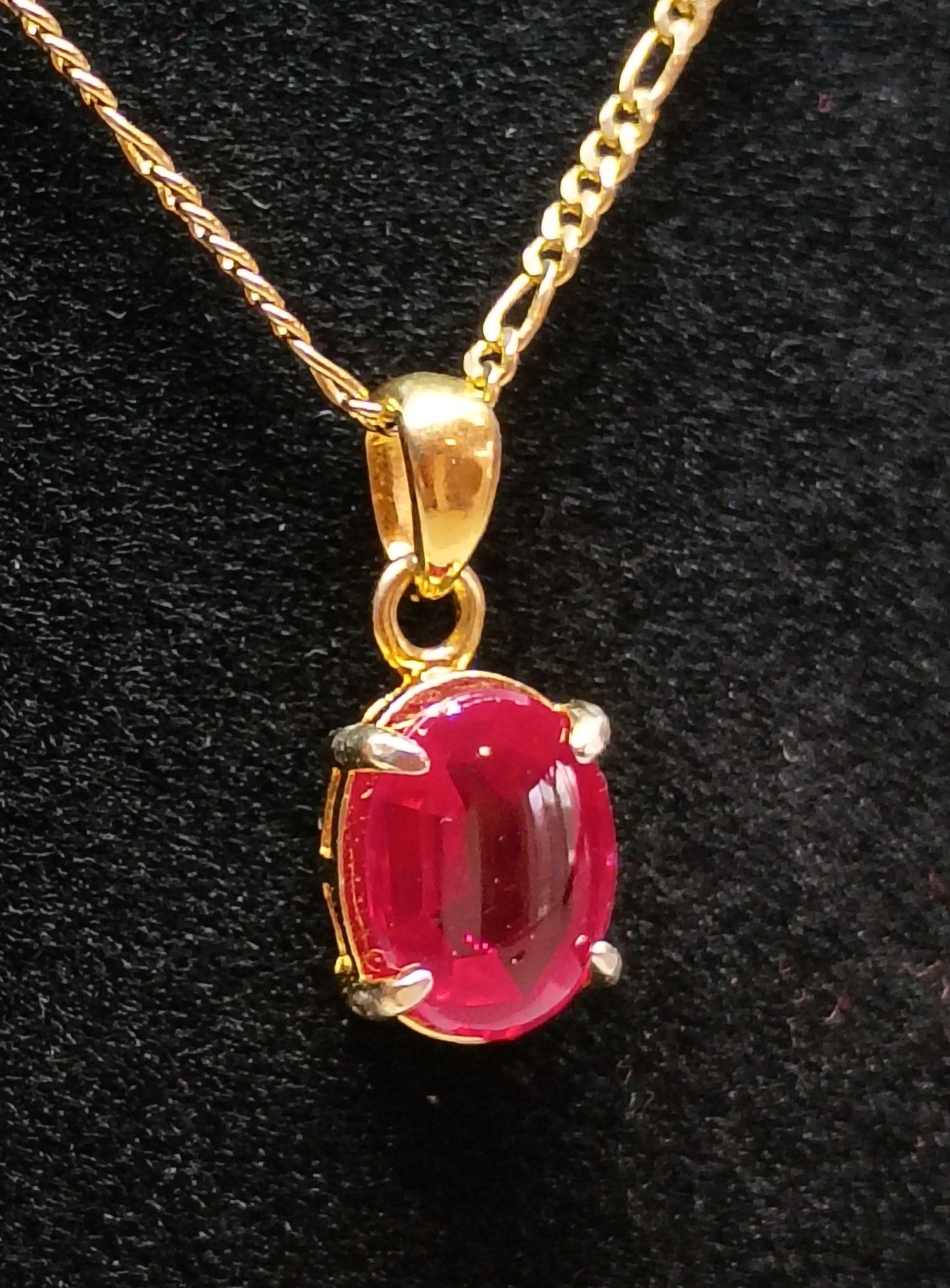 Ruby Solitaire Pendant