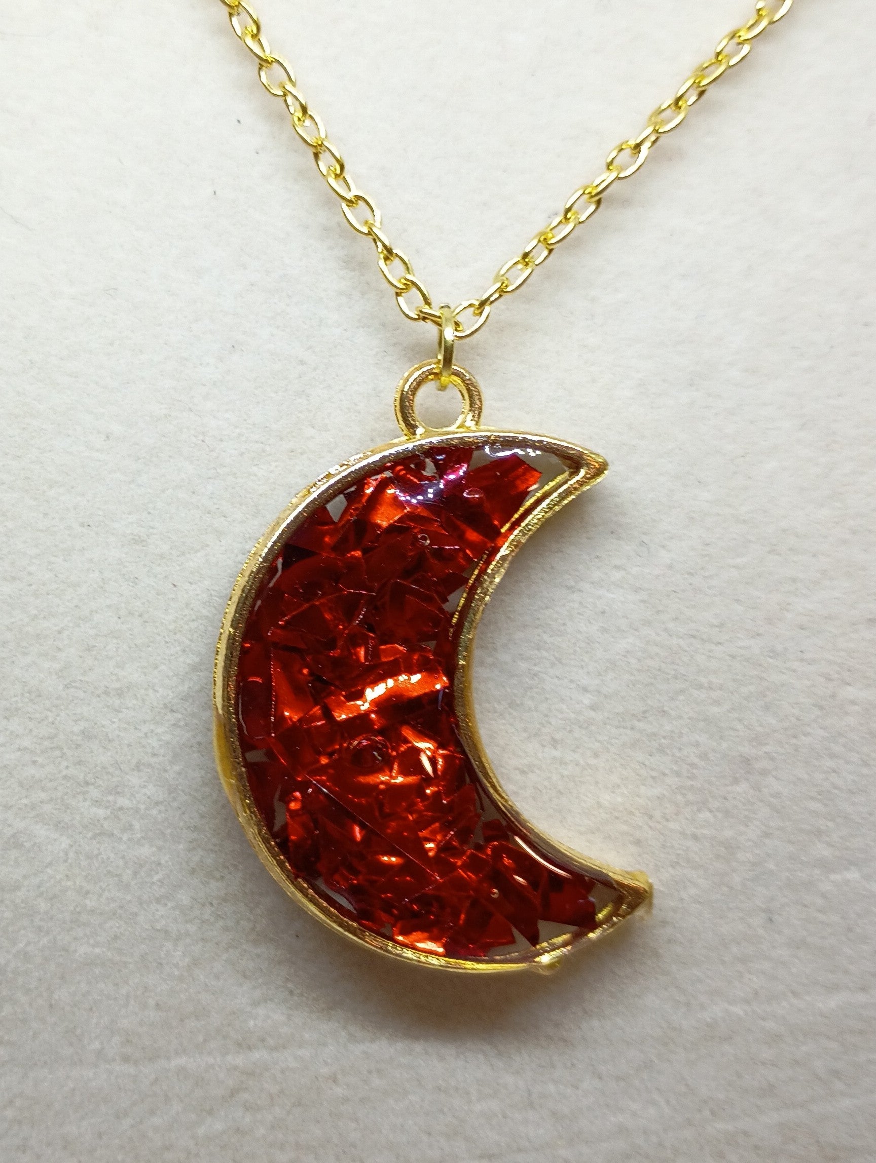 Red Sparkly Moon