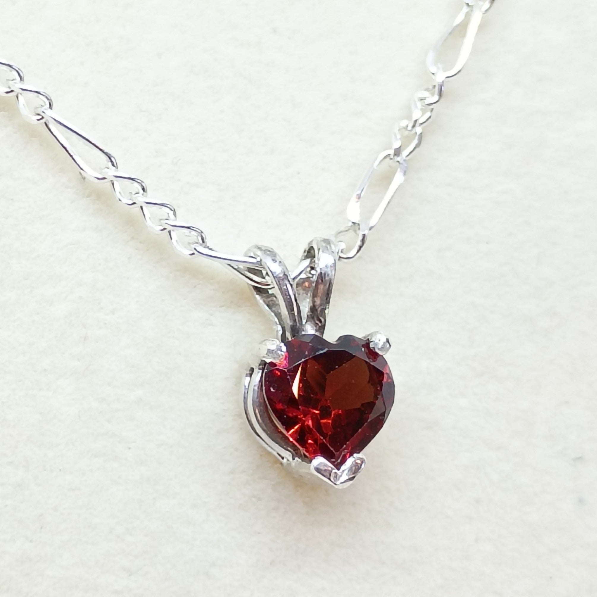 Garnet Heart Pendant