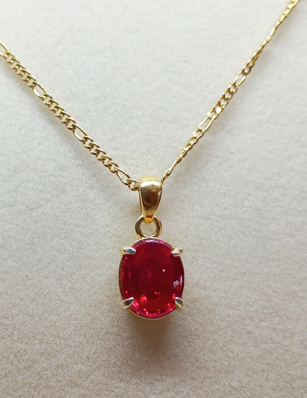 Ruby Solitaire Pendant