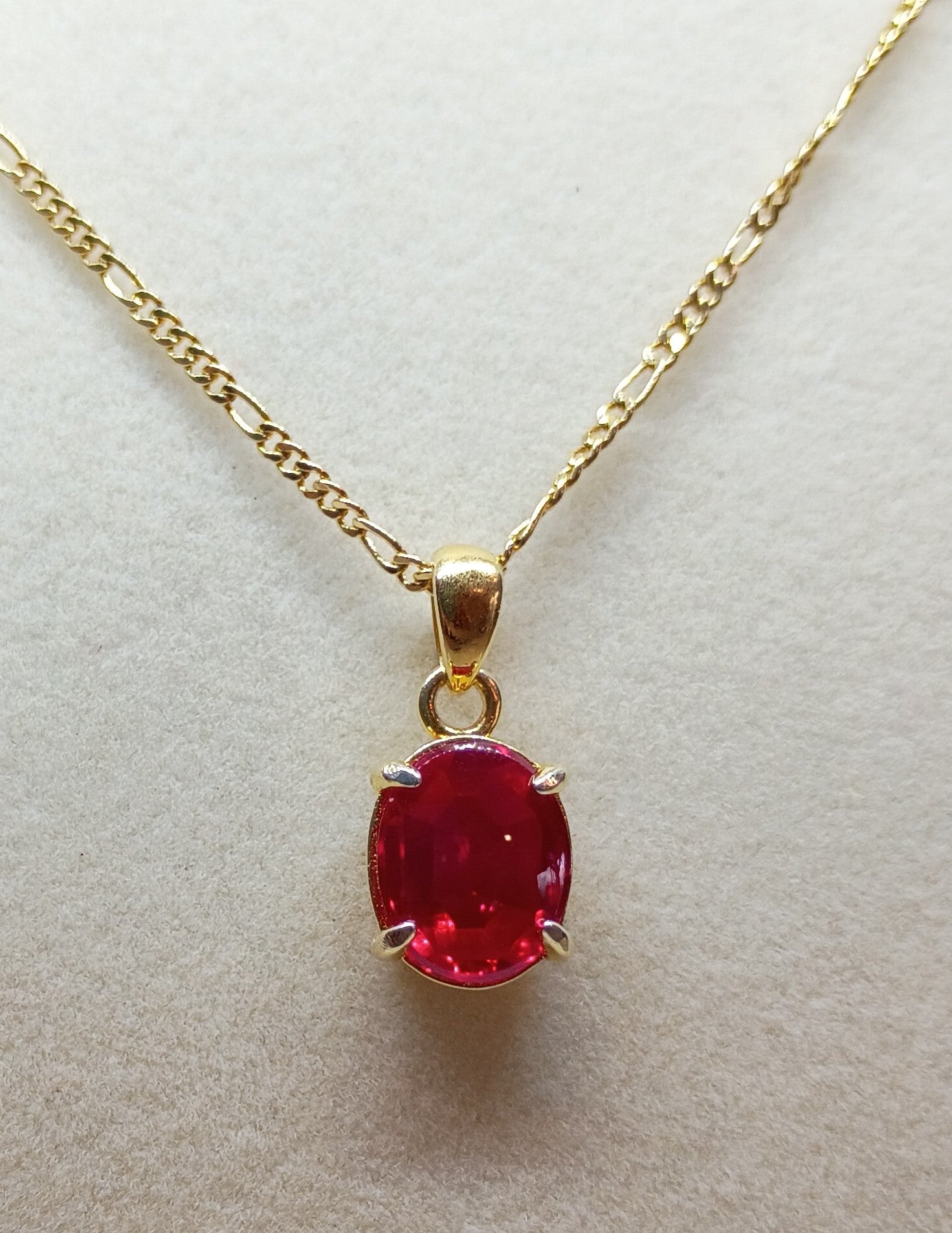 Ruby Solitaire Pendant
