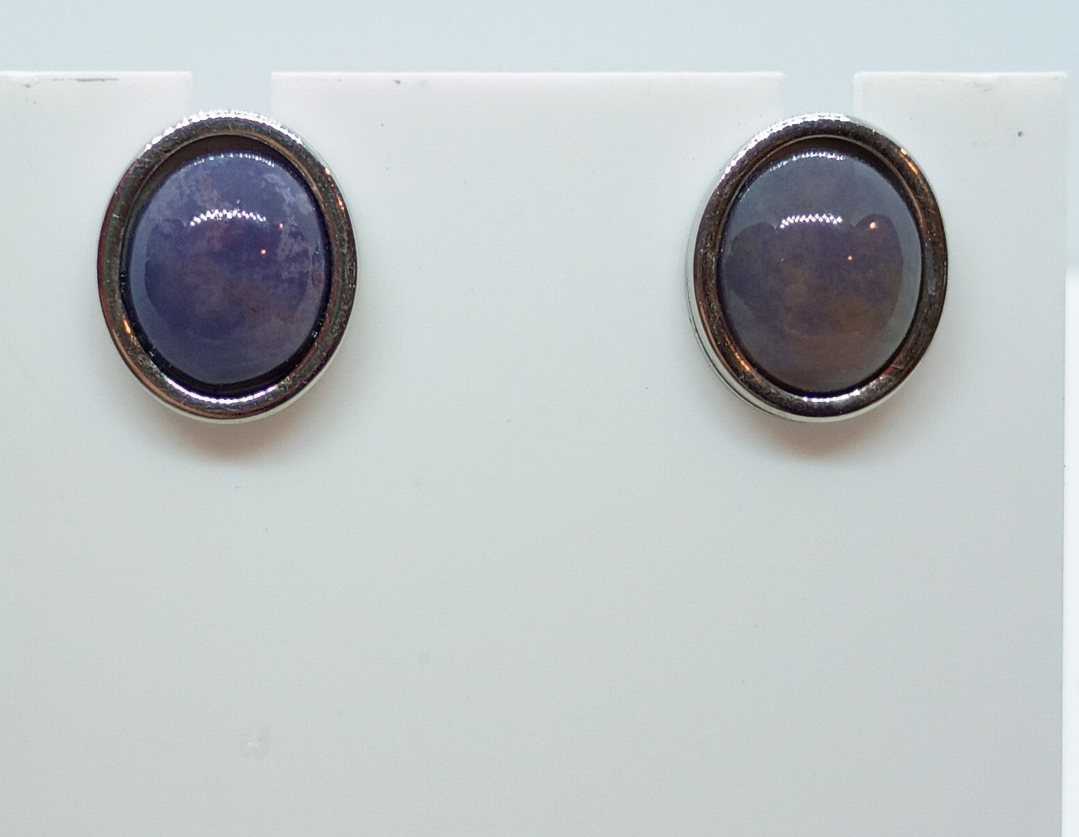 Lavender Moss Agate Studs