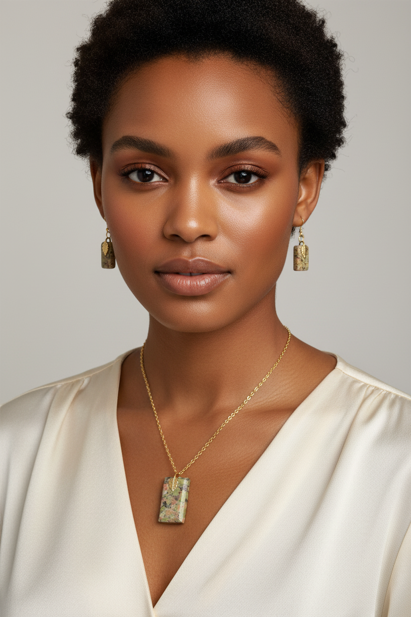 Unakite Set Model Photography - Different Model